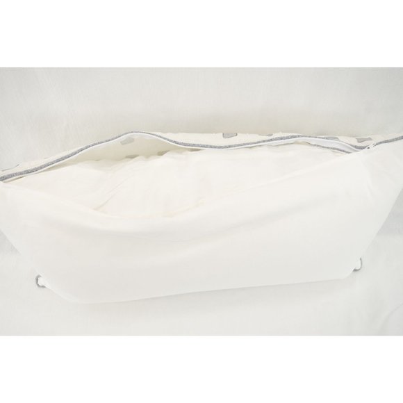 EUC Checkered Persea Eastern Accents Niche Pillow | Throw, White - Picture 4 of 7